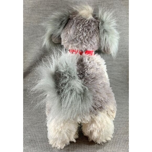 BAB Build a Bear Promise Pet Shih Tzu Puppy Plush Red Collar Gray White Dog - Picture 8 of 12